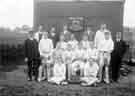 View: k000579 Batley Carr Mills Cricket Team, winners of Dewsbury & District Cricket League 2nd Division