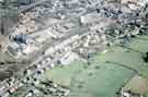 View: k017807 Aerial view of Nields Infants & Junior, Nields Road, Slaithwaite, showing Manchester Road from bottom left to top right